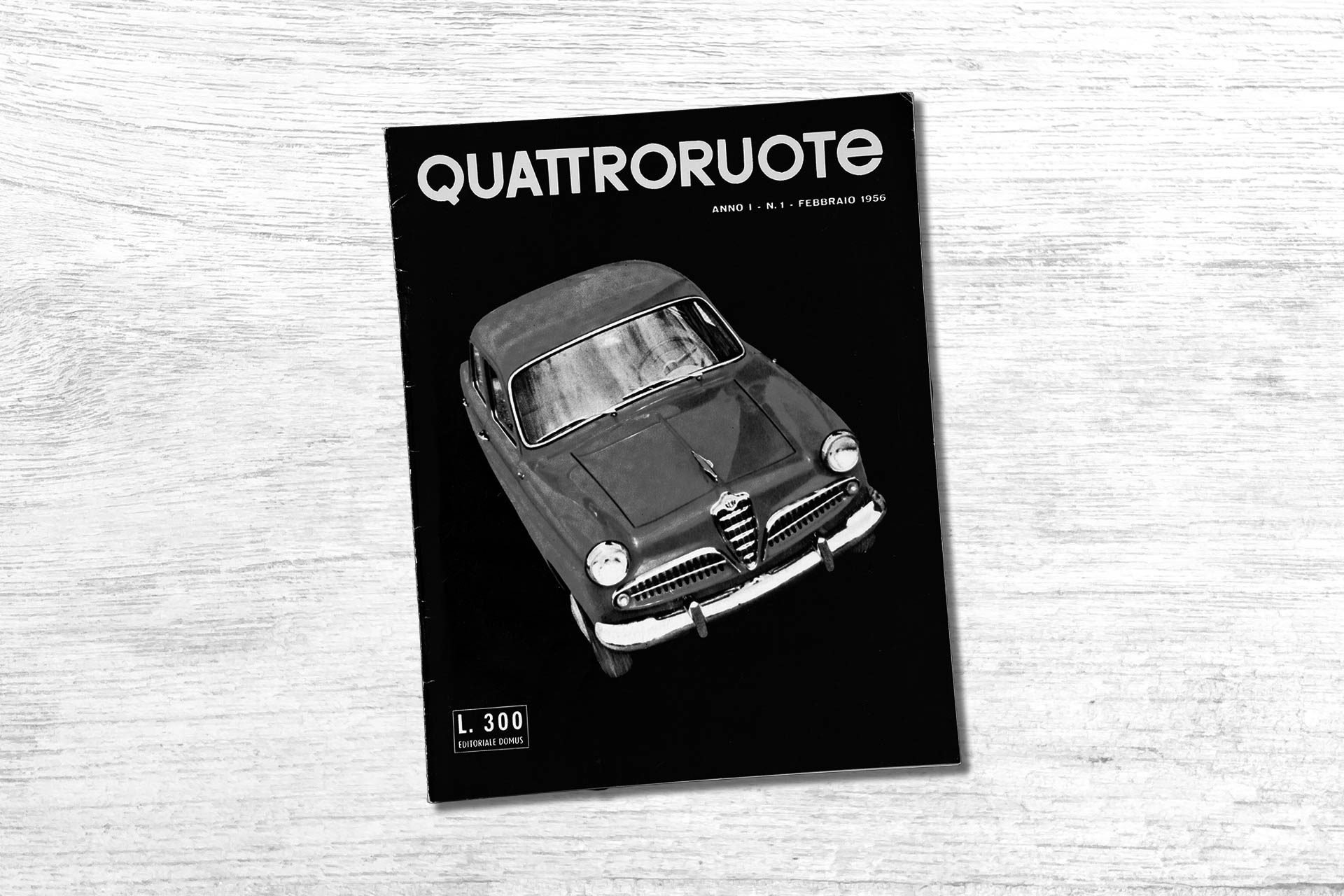 The first issue of Quattroruote, published in February 1956